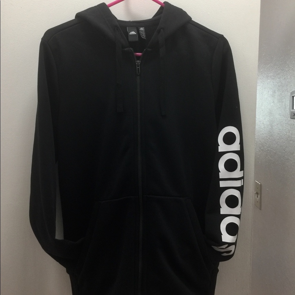 Adidas Women's Essentials Full Zip Fleece Hoodie L